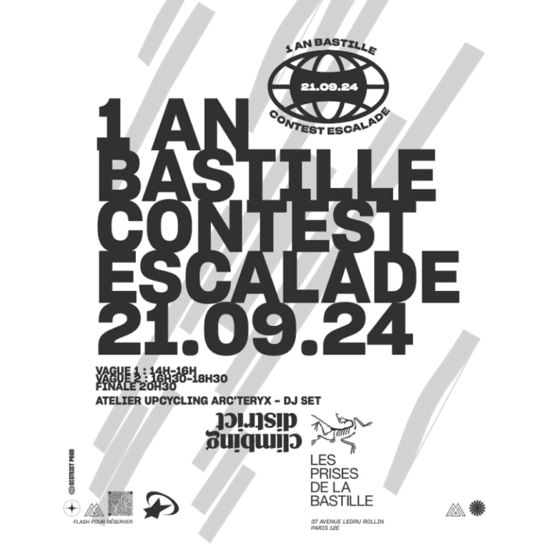 Participe au contest d'escalade pour le premier anniversaire de la salle de Bastille