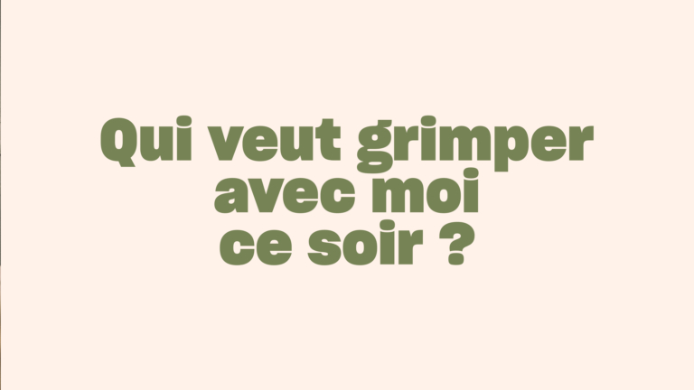 Qui veut grimper avec moi ce soir ? Climbing District
